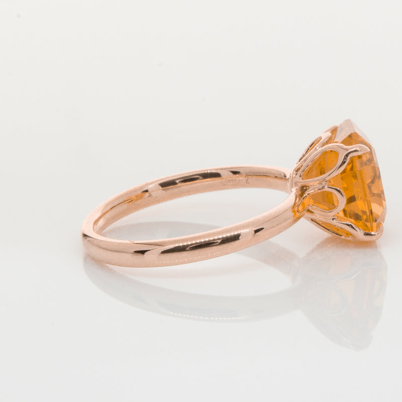 18ct Rose Gold Citrine Octavia Ring-Ring-Walker & Hall