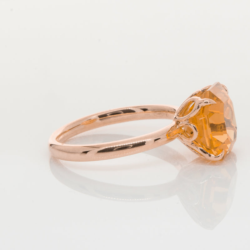 18ct Rose Gold Citrine Octavia Ring-Ring-Walker & Hall