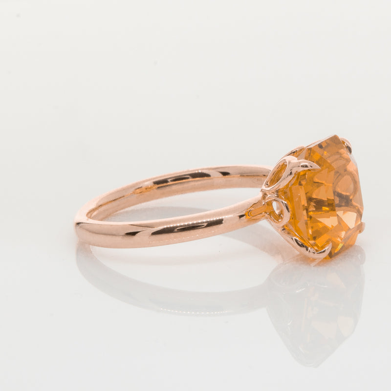 18ct Rose Gold Citrine Octavia Ring-Ring-Walker & Hall