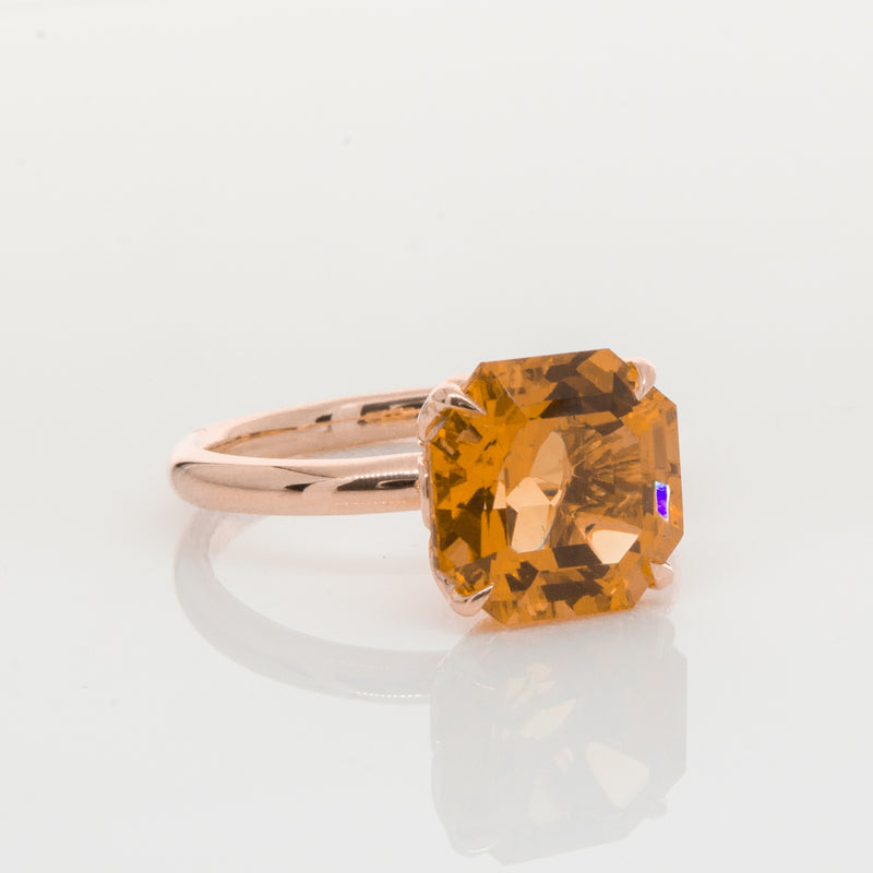 18ct Rose Gold Citrine Octavia Ring-Ring-Walker & Hall