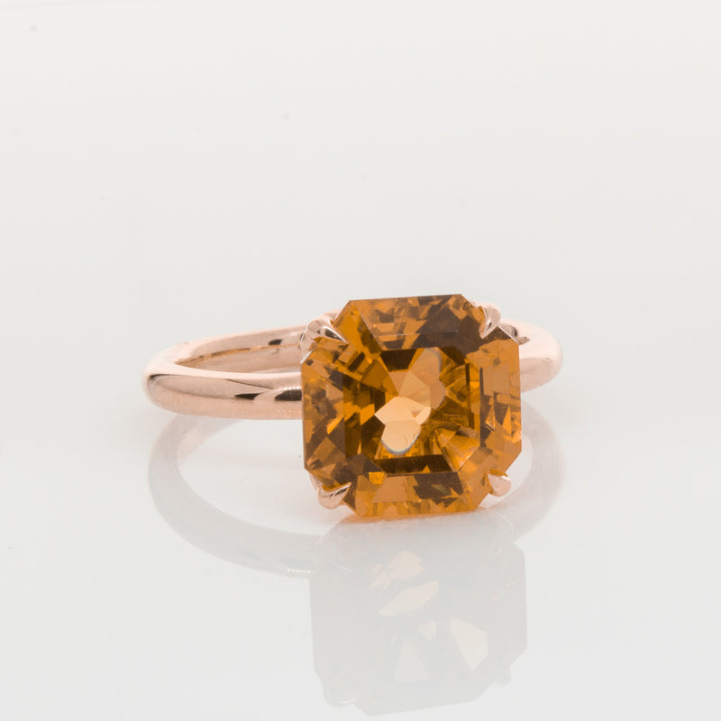 18ct Rose Gold Citrine Octavia Ring-Ring-Walker & Hall