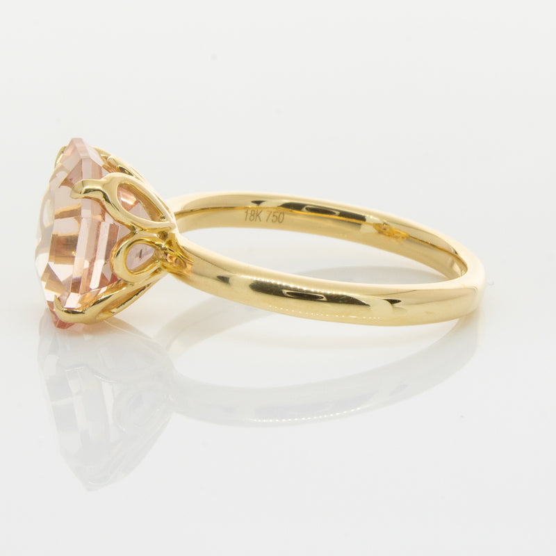 18ct Yellow Gold Morganite Octavia Ring-Ring-Walker & Hall