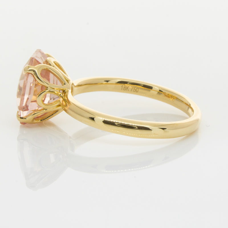 18ct Yellow Gold Morganite Octavia Ring-Ring-Walker & Hall