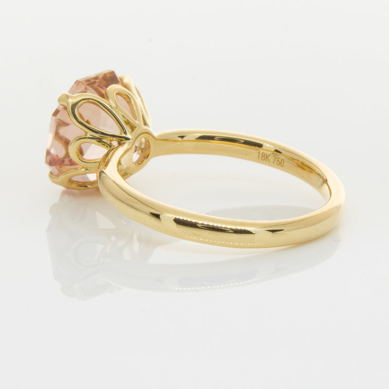 18ct Yellow Gold Morganite Octavia Ring-Ring-Walker & Hall