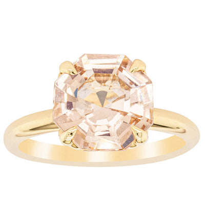 18ct Yellow Gold Morganite Octavia Ring-Ring-Walker & Hall
