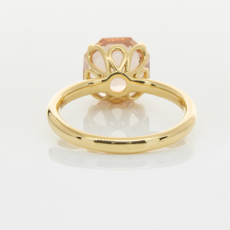 18ct Yellow Gold Morganite Octavia Ring-Ring-Walker & Hall