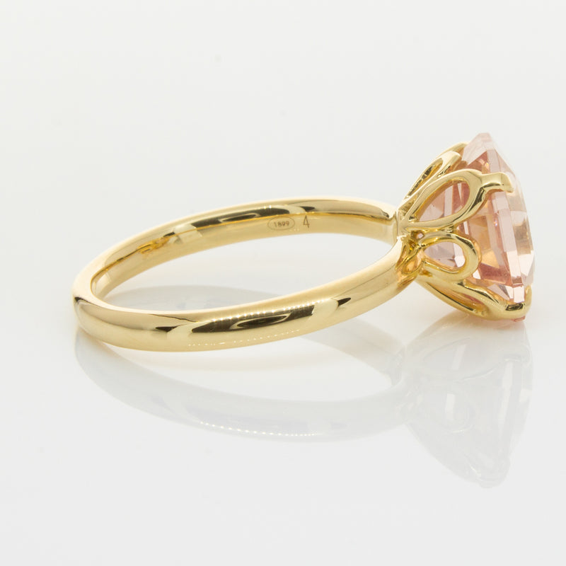 18ct Yellow Gold Morganite Octavia Ring-Ring-Walker & Hall