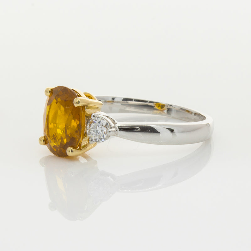 18ct White Gold Sapphire & Diamond Ring-Ring-Walker & Hall