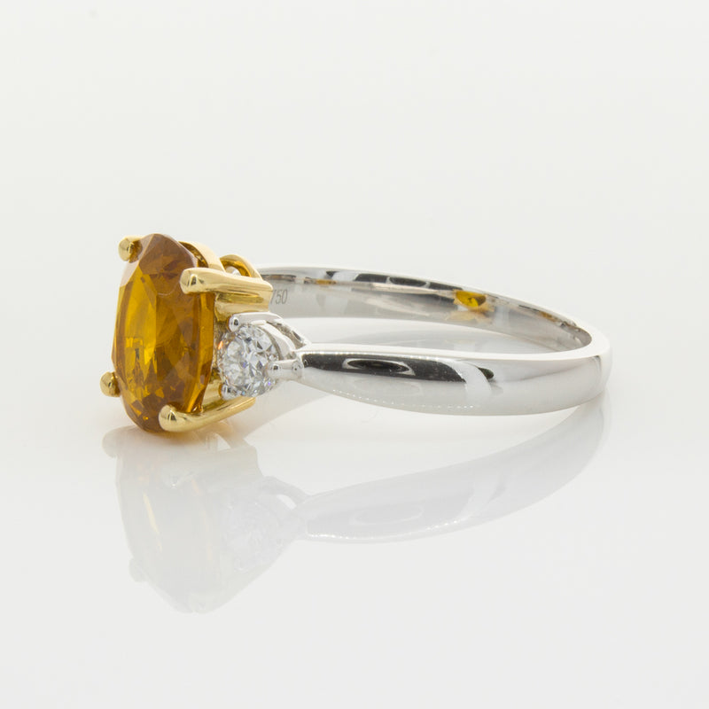 18ct White Gold Sapphire & Diamond Ring-Ring-Walker & Hall