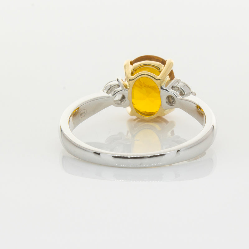 18ct White Gold Sapphire & Diamond Ring-Ring-Walker & Hall