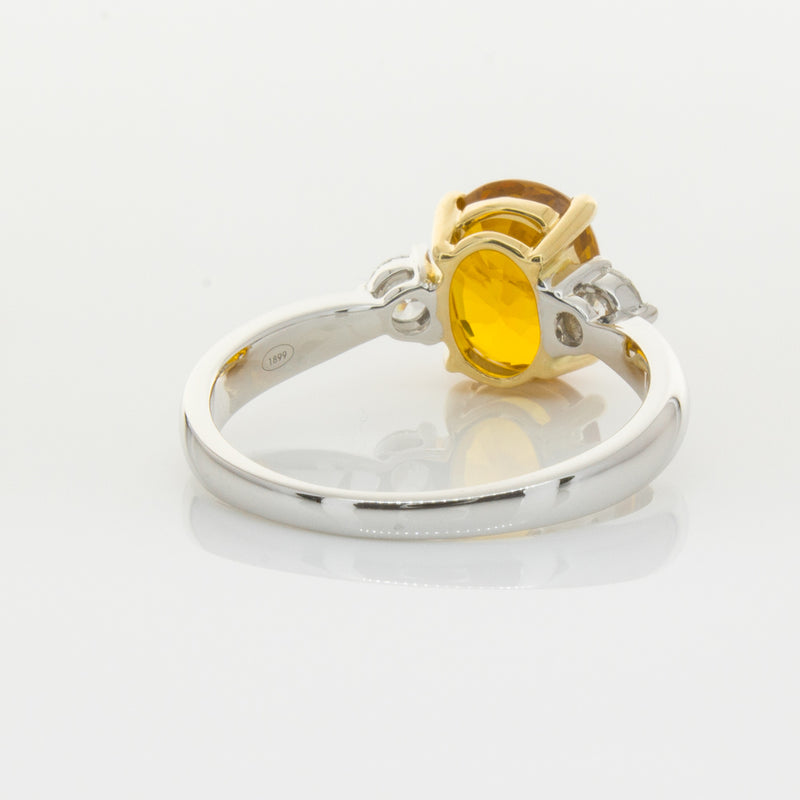 18ct White Gold Sapphire & Diamond Ring-Ring-Walker & Hall