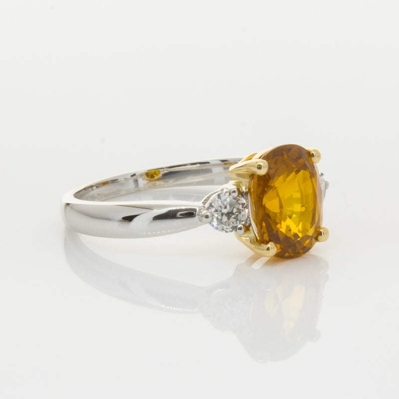 18ct White Gold Sapphire & Diamond Ring-Ring-Walker & Hall