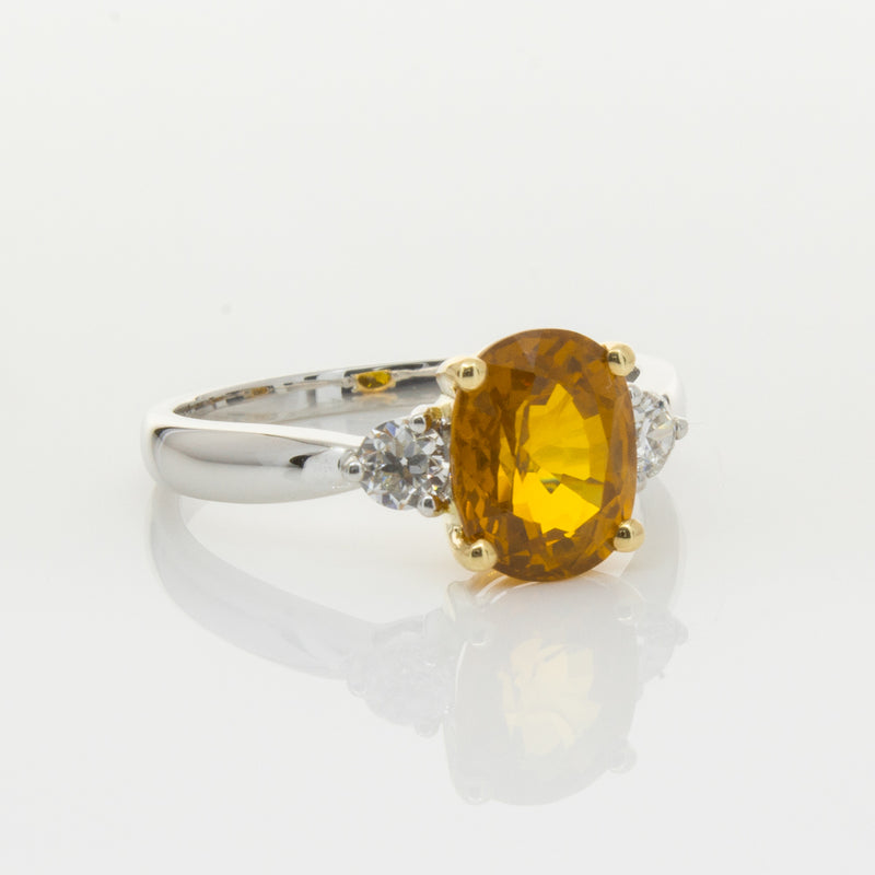 18ct White Gold Sapphire & Diamond Ring-Ring-Walker & Hall