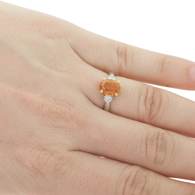 18ct White Gold Sapphire & Diamond Ring-Ring-Walker & Hall