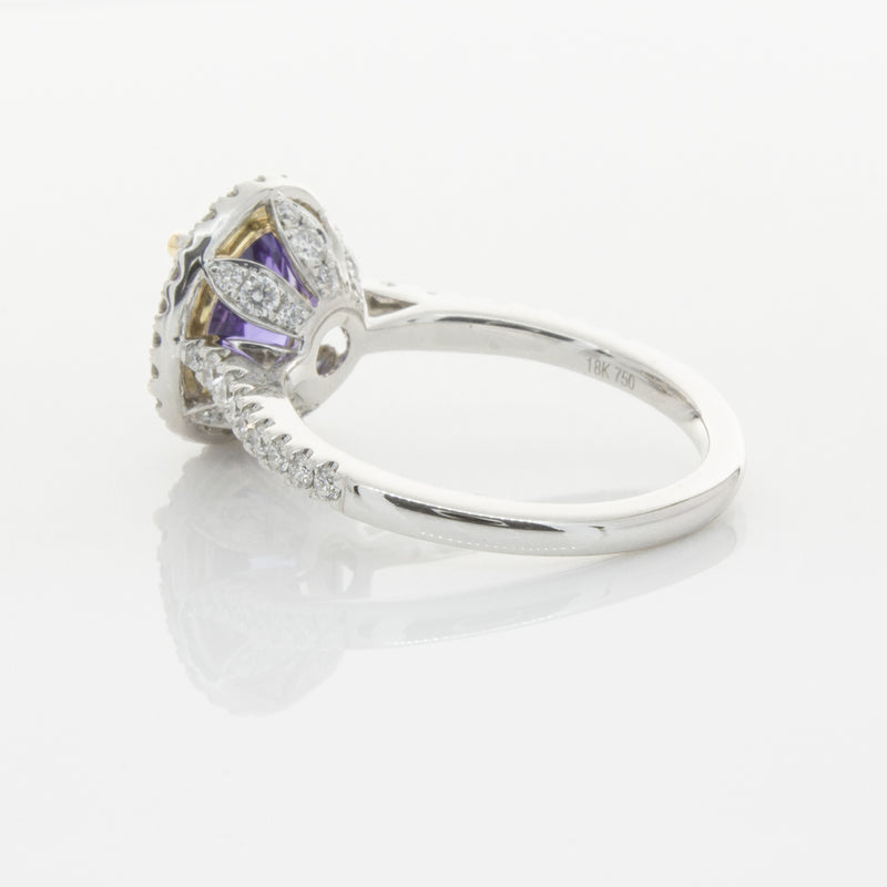 18ct White Gold Tanzanite & Diamond Sierra Ring-Ring-Walker & Hall