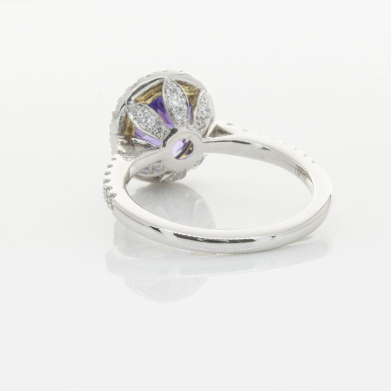 18ct White Gold Tanzanite & Diamond Sierra Ring-Ring-Walker & Hall