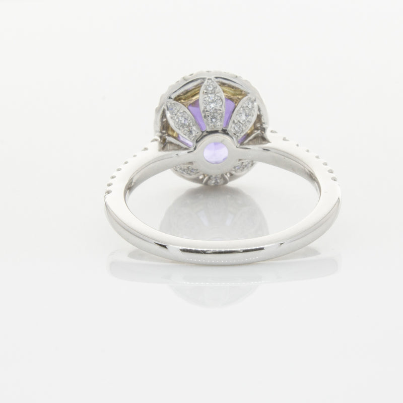 18ct White Gold Tanzanite & Diamond Sierra Ring-Ring-Walker & Hall
