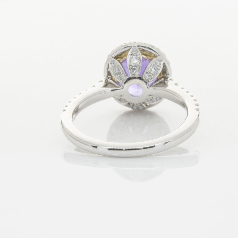 18ct White Gold Tanzanite & Diamond Sierra Ring-Ring-Walker & Hall
