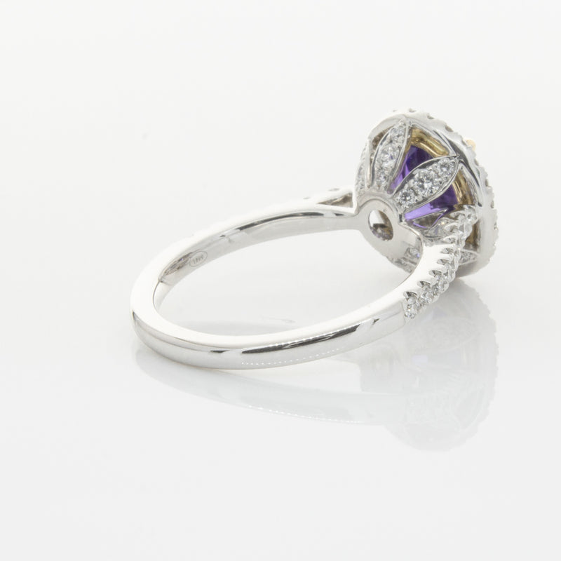 18ct White Gold Tanzanite & Diamond Sierra Ring-Ring-Walker & Hall