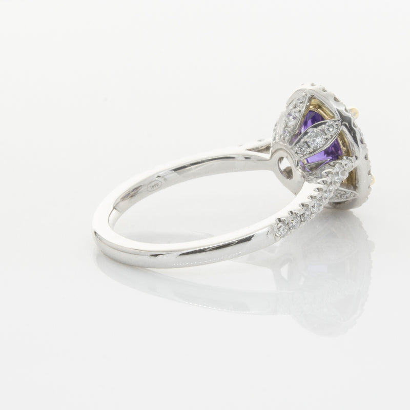 18ct White Gold Tanzanite & Diamond Sierra Ring-Ring-Walker & Hall