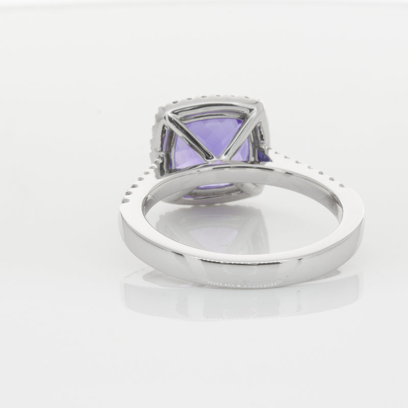18ct White Gold Tanzanite & Diamond Ring-Ring-Walker & Hall