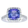 18ct White Gold Tanzanite & Diamond Ring-Ring-Walker & Hall