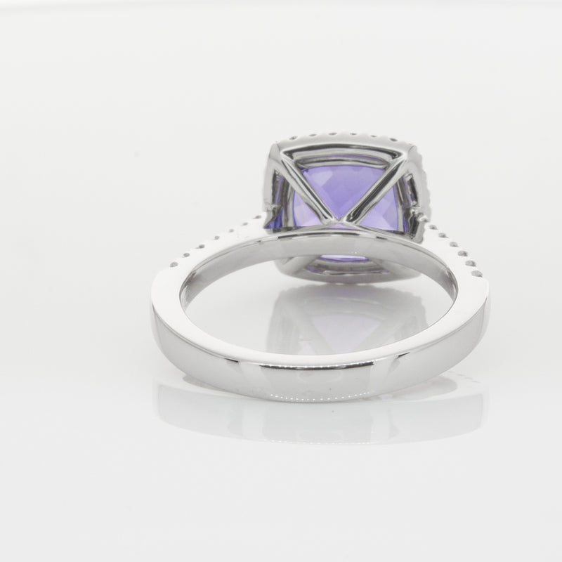 18ct White Gold Tanzanite & Diamond Ring-Ring-Walker & Hall