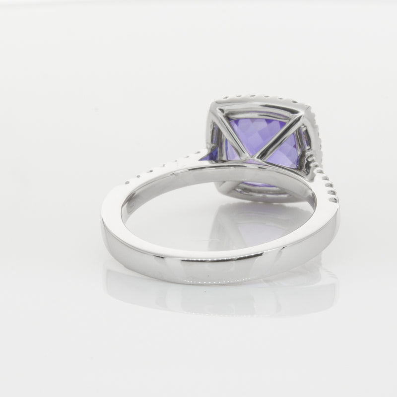18ct White Gold Tanzanite & Diamond Ring-Ring-Walker & Hall