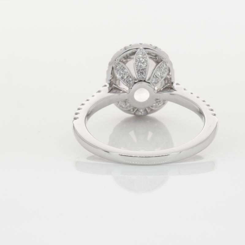 18ct White Gold Morganite & Diamond Sierra Ring-Ring-Walker & Hall