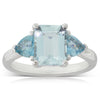 18ct White Gold Aquamarine Malibu Ring-Ring-Walker & Hall