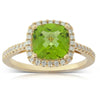 18ct Yellow Gold Peridot & Diamond Ring-Ring-Walker & Hall