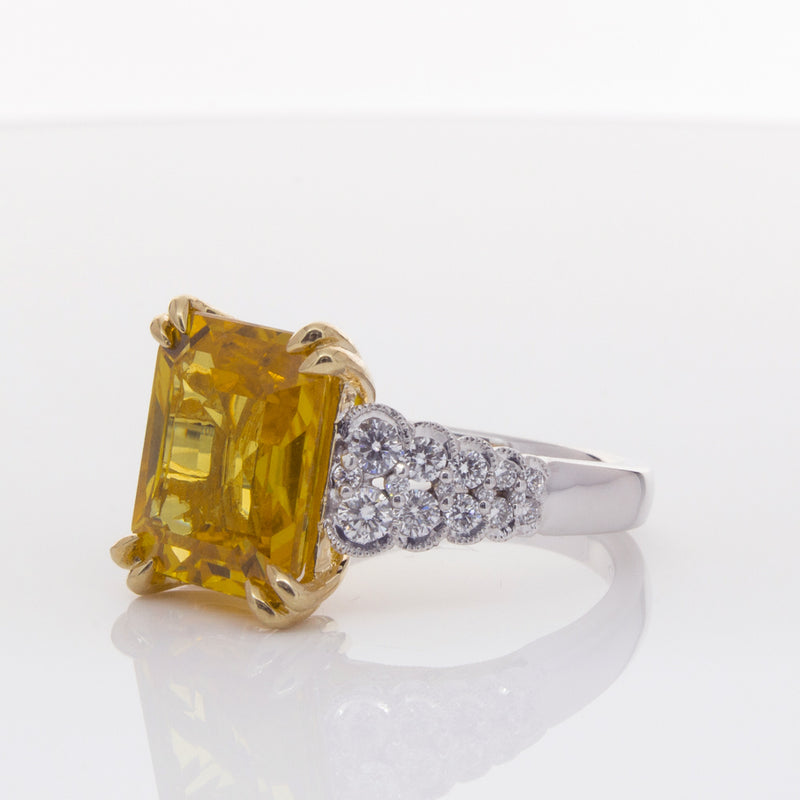 18ct White Gold Sapphire & Diamond Ring-Ring-Walker & Hall