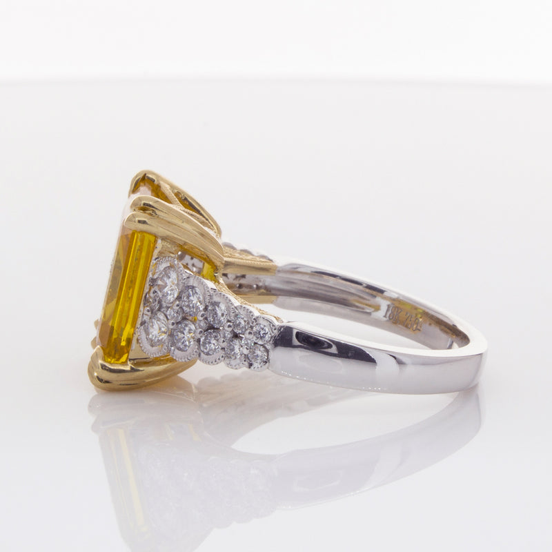 18ct White Gold Sapphire & Diamond Ring-Ring-Walker & Hall