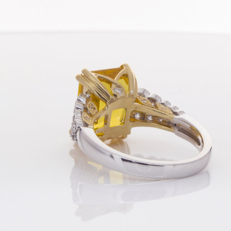 18ct White Gold Sapphire & Diamond Ring-Ring-Walker & Hall