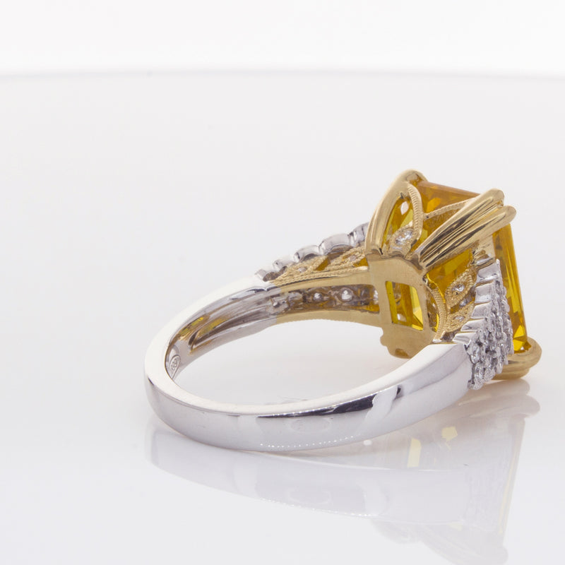 18ct White Gold Sapphire & Diamond Ring-Ring-Walker & Hall