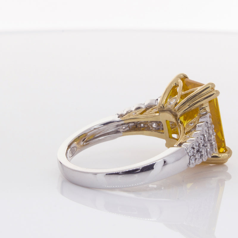 18ct White Gold Sapphire & Diamond Ring-Ring-Walker & Hall