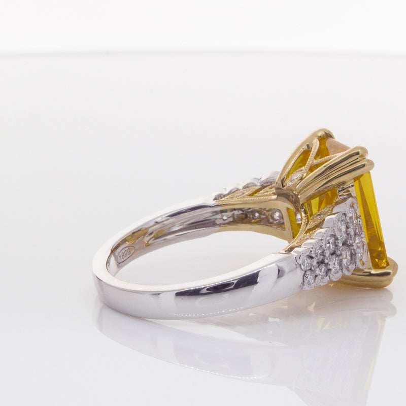 18ct White Gold Sapphire & Diamond Ring-Ring-Walker & Hall