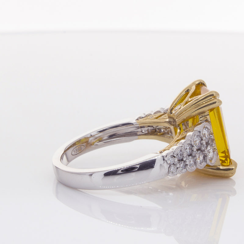 18ct White Gold Sapphire & Diamond Ring-Ring-Walker & Hall