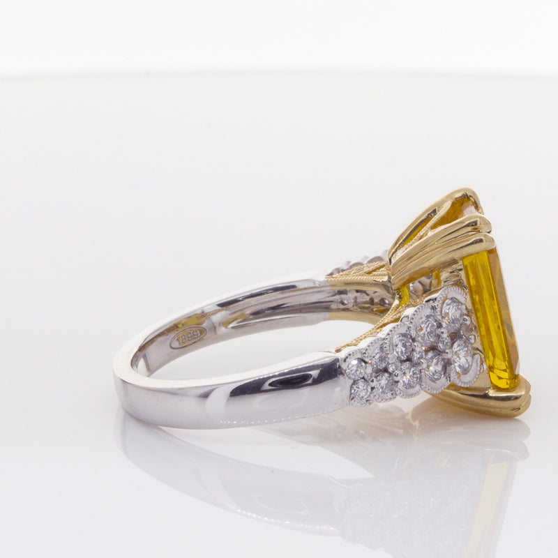 18ct White Gold Sapphire & Diamond Ring-Ring-Walker & Hall