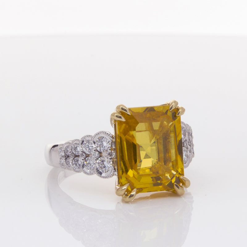 18ct White Gold Sapphire & Diamond Ring-Ring-Walker & Hall