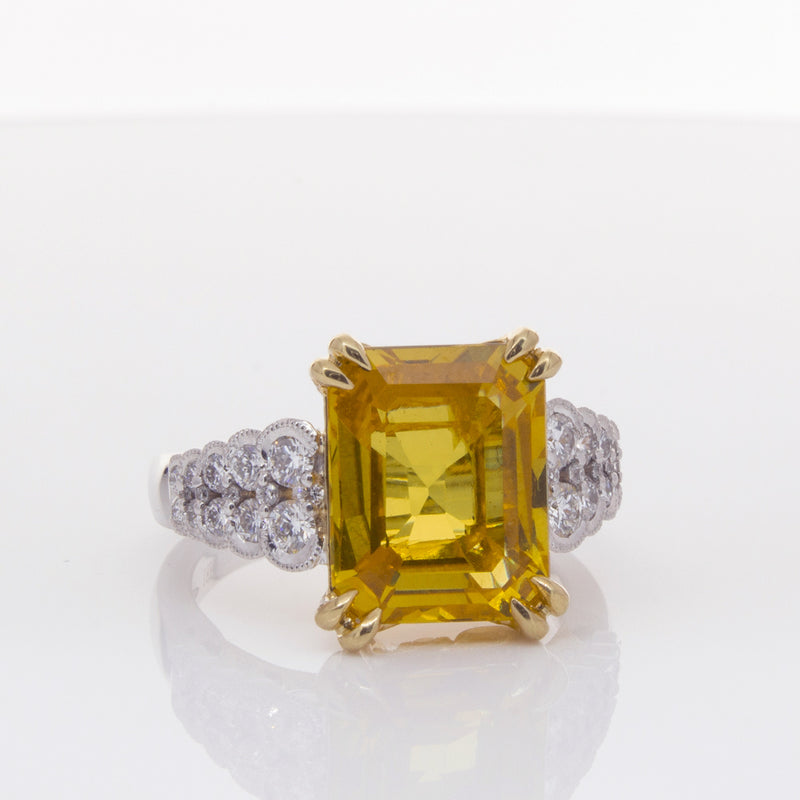 18ct White Gold Sapphire & Diamond Ring-Ring-Walker & Hall