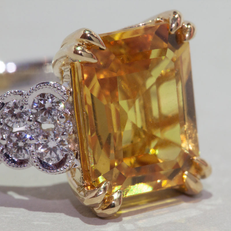 18ct White Gold Sapphire & Diamond Ring-Ring-Walker & Hall