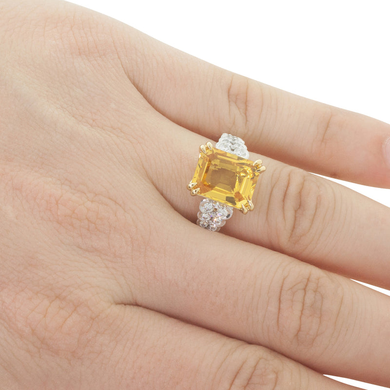 18ct White Gold Sapphire & Diamond Ring-Ring-Walker & Hall