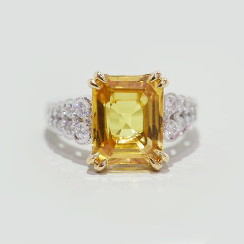 18ct White Gold Sapphire & Diamond Ring-Ring-Walker & Hall