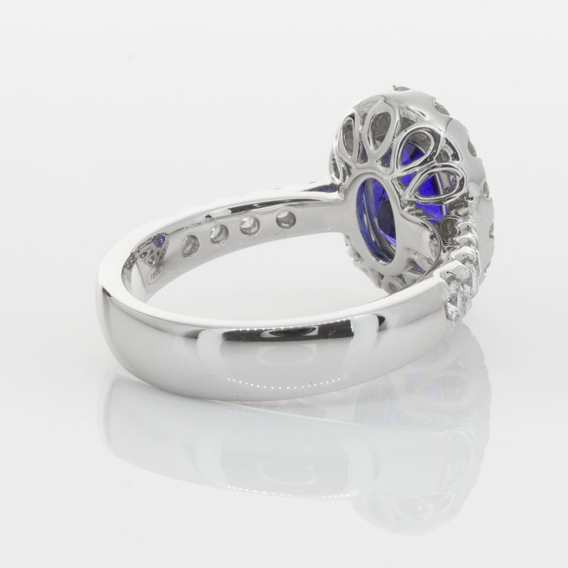 18ct White Gold Sapphire & Diamond Ring-Ring-Walker & Hall