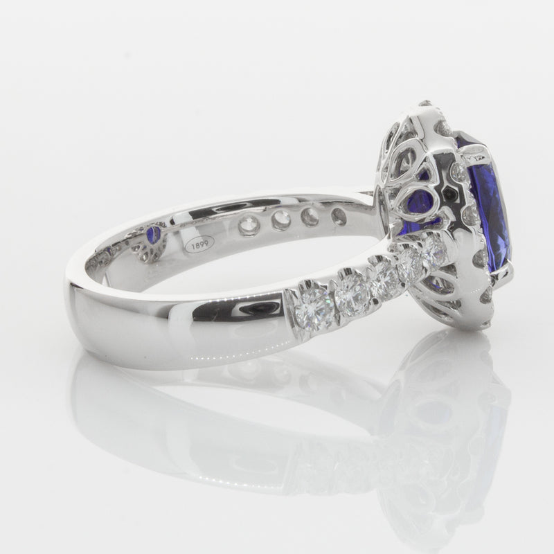 18ct White Gold Sapphire & Diamond Ring-Ring-Walker & Hall