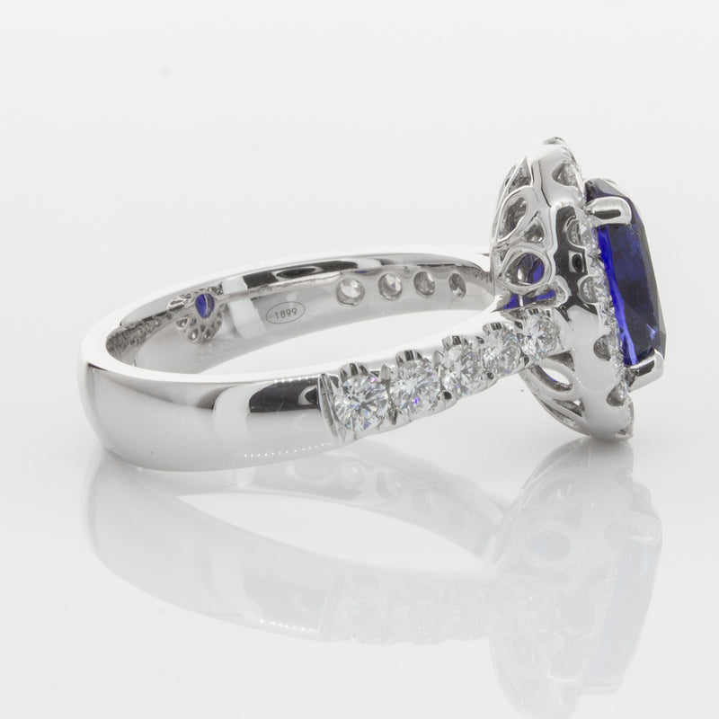 18ct White Gold Sapphire & Diamond Ring-Ring-Walker & Hall