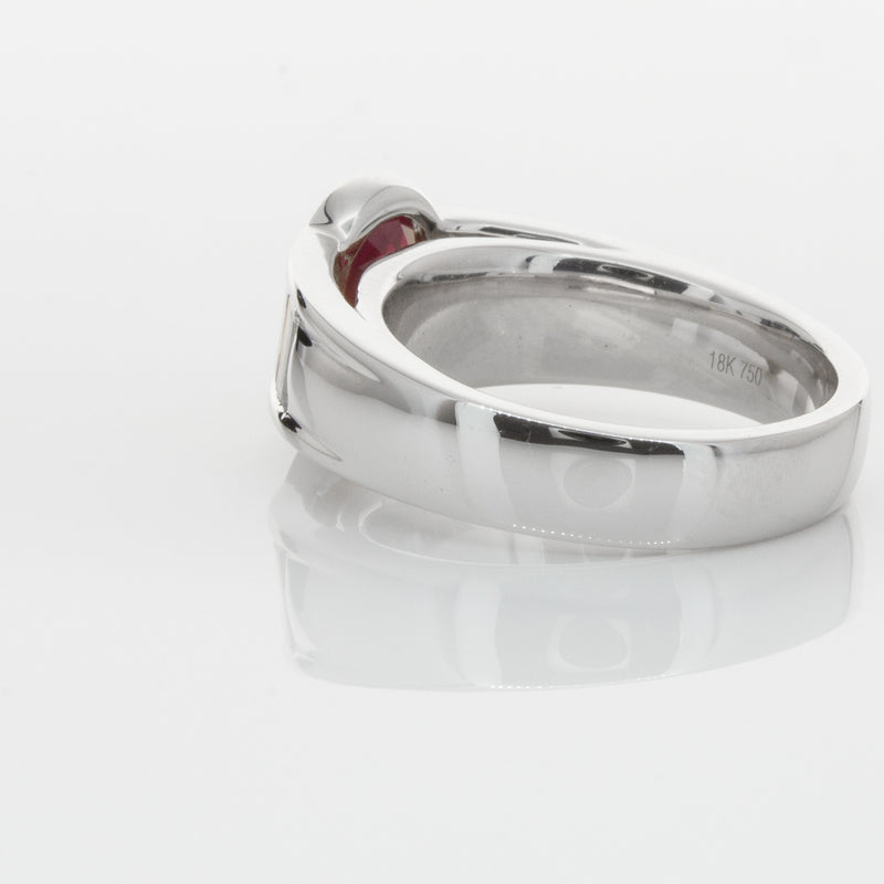 18ct White Gold Ruby & Diamond Ring-Ring-Walker & Hall