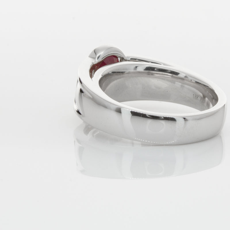18ct White Gold Ruby & Diamond Ring-Ring-Walker & Hall