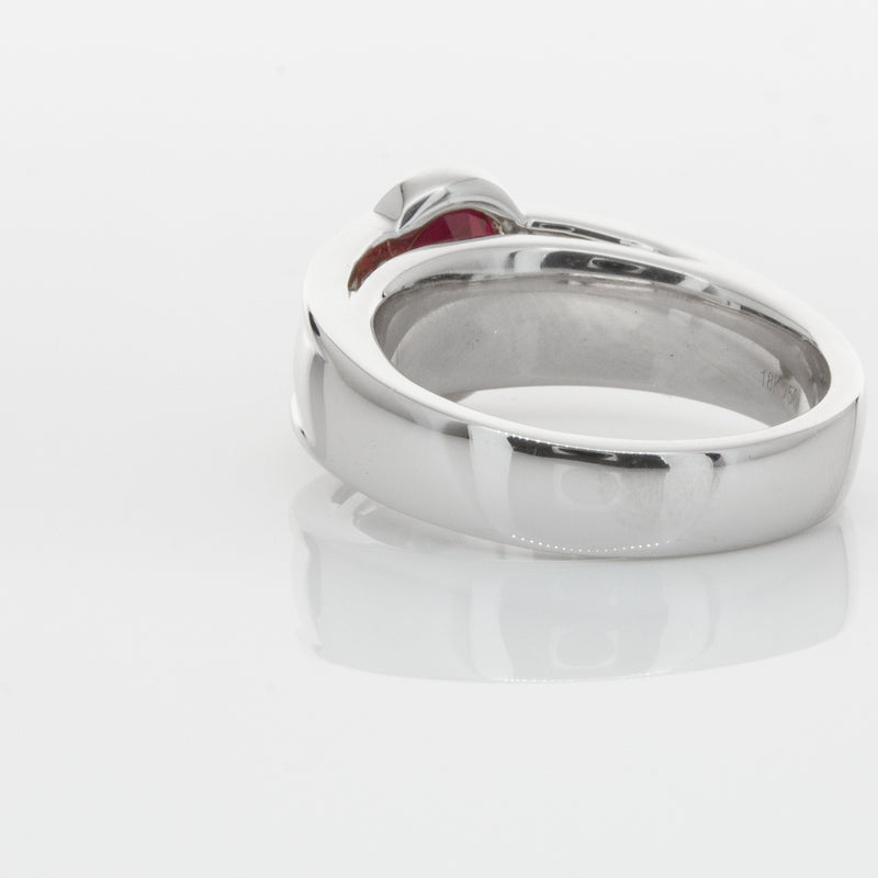 18ct White Gold Ruby & Diamond Ring-Ring-Walker & Hall